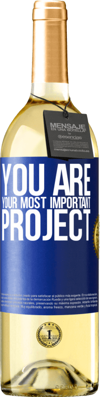 29,95 € Free Shipping | White Wine WHITE Edition You are your most important project Blue Label. Customizable label Young wine Harvest 2025 Verdejo
