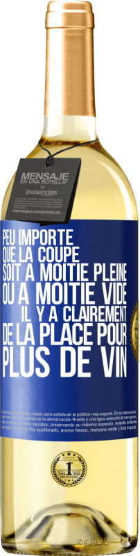 29,95 € Envoi gratuit | Vin blanc Édition WHITE Peu importe que la coupe soit à moitié pleine ou à moitié vide. Il y a clairement de la place pour plus de vin Étiquette Bleue. Étiquette personnalisable Vin jeune Récolte 2024 Verdejo