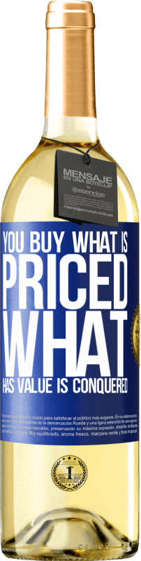 29,95 € Free Shipping | White Wine WHITE Edition You buy what is priced. What has value is conquered Blue Label. Customizable label Young wine Harvest 2025 Verdejo