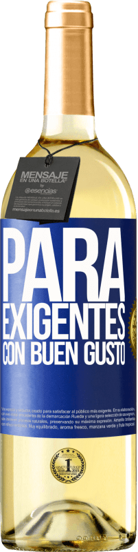 29,95 € Envío gratis | Vino Blanco Edición WHITE Para exigentes con buen gusto Etiqueta Azul. Etiqueta personalizable Vino joven Cosecha 2023 Verdejo