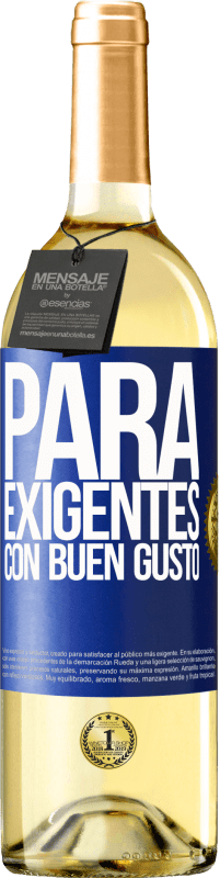 29,95 € Envío gratis | Vino Blanco Edición WHITE Para exigentes con buen gusto Etiqueta Azul. Etiqueta personalizable Vino joven Cosecha 2024 Verdejo