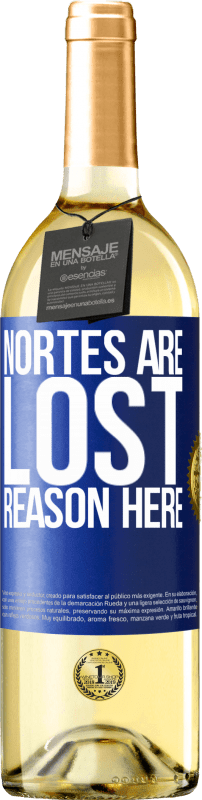 29,95 € Бесплатная доставка | Белое вино Издание WHITE Нортес потеряны. Причина здесь Синяя метка. Настраиваемая этикетка Молодое вино Урожай 2023 Verdejo
