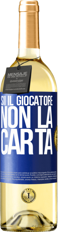 29,95 € Spedizione Gratuita | Vino bianco Edizione WHITE Sii il giocatore, non la carta Etichetta Blu. Etichetta personalizzabile Vino giovane Raccogliere 2024 Verdejo