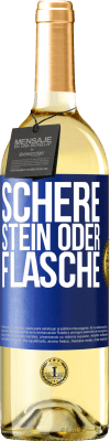 29,95 € Kostenloser Versand | Weißwein WHITE Ausgabe Schere, Stein oder Flasche Blaue Markierung. Anpassbares Etikett Junger Wein Ernte 2023 Verdejo