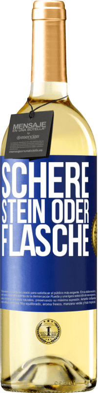 29,95 € Kostenloser Versand | Weißwein WHITE Ausgabe Schere, Stein oder Flasche Blaue Markierung. Anpassbares Etikett Junger Wein Ernte 2025 Verdejo