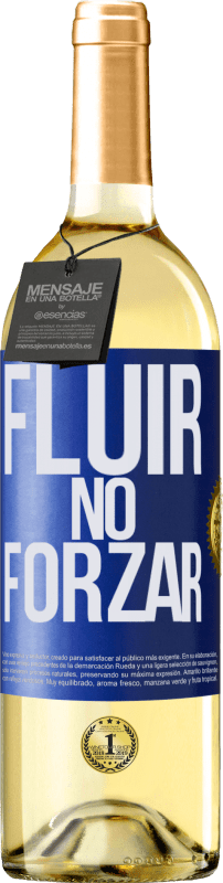 29,95 € Envío gratis | Vino Blanco Edición WHITE Fluir, no forzar Etiqueta Azul. Etiqueta personalizable Vino joven Cosecha 2023 Verdejo