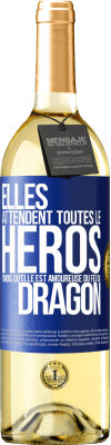 29,95 € Envoi gratuit | Vin blanc Édition WHITE Elles attendent toutes le héros tandis qu'elle est amoureuse du feu du dragon Étiquette Bleue. Étiquette personnalisable Vin jeune Récolte 2025 Verdejo
