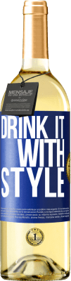 29,95 € Free Shipping | White Wine WHITE Edition Drink it with style Blue Label. Customizable label Young wine Harvest 2025 Verdejo