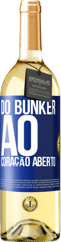 29,95 € Envio grátis | Vinho branco Edição WHITE Do bunker ao coração aberto Etiqueta Azul. Etiqueta personalizável Vinho jovem Colheita 2024 Verdejo