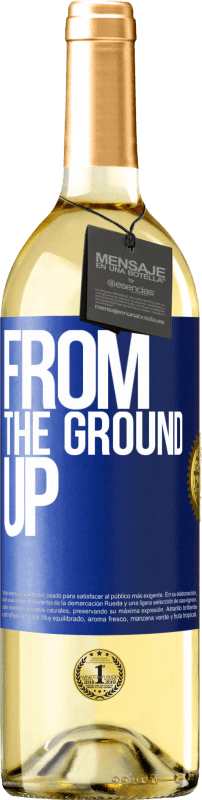 29,95 € Envio grátis | Vinho branco Edição WHITE From The Ground Up Etiqueta Azul. Etiqueta personalizável Vinho jovem Colheita 2024 Verdejo