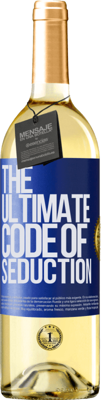 29,95 € Envío gratis | Vino Blanco Edición WHITE The ultimate code of seduction Etiqueta Azul. Etiqueta personalizable Vino joven Cosecha 2023 Verdejo