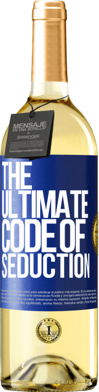 29,95 € Spedizione Gratuita | Vino bianco Edizione WHITE The ultimate code of seduction Etichetta Blu. Etichetta personalizzabile Vino giovane Raccogliere 2023 Verdejo