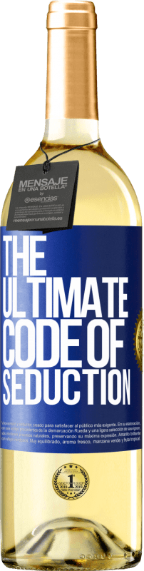 29,95 € Spedizione Gratuita | Vino bianco Edizione WHITE The ultimate code of seduction Etichetta Blu. Etichetta personalizzabile Vino giovane Raccogliere 2025 Verdejo