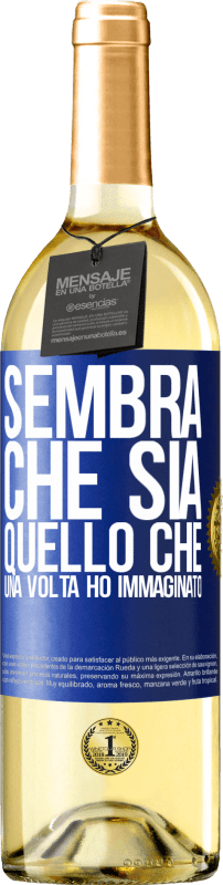 29,95 € Spedizione Gratuita | Vino bianco Edizione WHITE Sembra che sia quello che una volta ho immaginato Etichetta Blu. Etichetta personalizzabile Vino giovane Raccogliere 2024 Verdejo