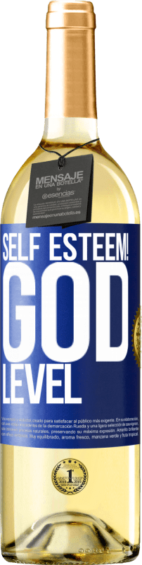 29,95 € Free Shipping | White Wine WHITE Edition Self esteem! God level Blue Label. Customizable label Young wine Harvest 2024 Verdejo