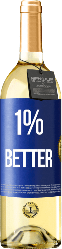 29,95 € Envoi gratuit | Vin blanc Édition WHITE 1% Better Étiquette Bleue. Étiquette personnalisable Vin jeune Récolte 2023 Verdejo