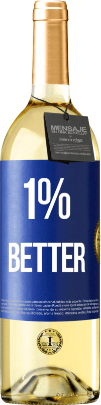 29,95 € Envoi gratuit | Vin blanc Édition WHITE 1% Better Étiquette Bleue. Étiquette personnalisable Vin jeune Récolte 2024 Verdejo