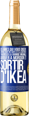 29,95 € Envoi gratuit | Vin blanc Édition WHITE Des amies qui vous disent: j'arrive tout de suite. Et il leur reste: traverser la Grande Muraille, arriver à Mordor et sortir d' Étiquette Bleue. Étiquette personnalisable Vin jeune Récolte 2024 Verdejo