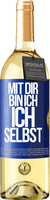 29,95 € Kostenloser Versand | Weißwein WHITE Ausgabe Mit dir bin ich ich selbst Blaue Markierung. Anpassbares Etikett Junger Wein Ernte 2024 Verdejo