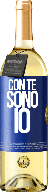 29,95 € Spedizione Gratuita | Vino bianco Edizione WHITE Con te sono io Etichetta Blu. Etichetta personalizzabile Vino giovane Raccogliere 2023 Verdejo