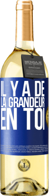 29,95 € Envoi gratuit | Vin blanc Édition WHITE Il y a de la grandeur en toi Étiquette Bleue. Étiquette personnalisable Vin jeune Récolte 2023 Verdejo