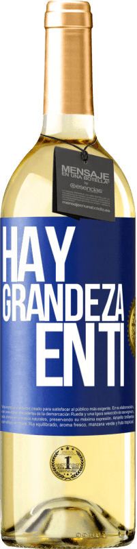 29,95 € Envío gratis | Vino Blanco Edición WHITE Hay grandeza en ti Etiqueta Azul. Etiqueta personalizable Vino joven Cosecha 2023 Verdejo