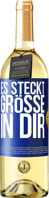 29,95 € Kostenloser Versand | Weißwein WHITE Ausgabe Es steckt Größe in dir Blaue Markierung. Anpassbares Etikett Junger Wein Ernte 2024 Verdejo