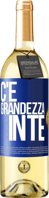 29,95 € Spedizione Gratuita | Vino bianco Edizione WHITE C'è grandezza in te Etichetta Blu. Etichetta personalizzabile Vino giovane Raccogliere 2023 Verdejo