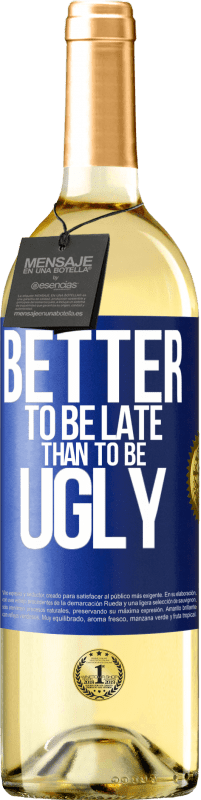 29,95 € 免费送货 | 白葡萄酒 WHITE版 迟到总比丑好 蓝色标签. 可自定义的标签 青年酒 收成 2025 Verdejo