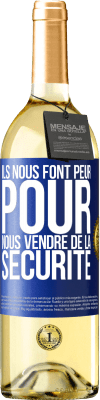 29,95 € Envoi gratuit | Vin blanc Édition WHITE Ils nous font peur pour nous vendre de la sécurité Étiquette Bleue. Étiquette personnalisable Vin jeune Récolte 2024 Verdejo