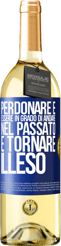 29,95 € Spedizione Gratuita | Vino bianco Edizione WHITE Perdonare è essere in grado di andare nel passato e tornare illeso Etichetta Blu. Etichetta personalizzabile Vino giovane Raccogliere 2023 Verdejo