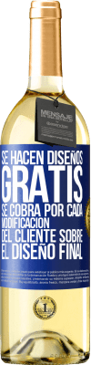 29,95 € Envío gratis | Vino Blanco Edición WHITE Se hacen diseños gratis. Se cobra por cada modificación del cliente sobre el diseño final Etiqueta Azul. Etiqueta personalizable Vino joven Cosecha 2025 Verdejo