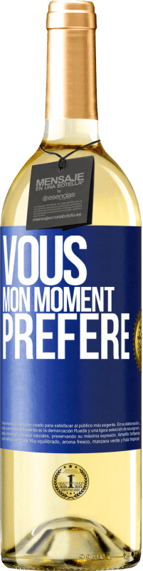 29,95 € Envoi gratuit | Vin blanc Édition WHITE Vous. Mon moment préféré Étiquette Bleue. Étiquette personnalisable Vin jeune Récolte 2023 Verdejo