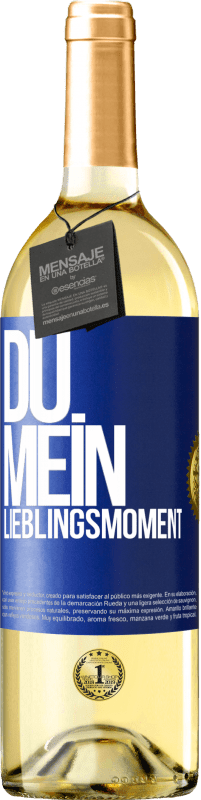 29,95 € Kostenloser Versand | Weißwein WHITE Ausgabe Du. Mein Lieblingsmoment Blaue Markierung. Anpassbares Etikett Junger Wein Ernte 2024 Verdejo