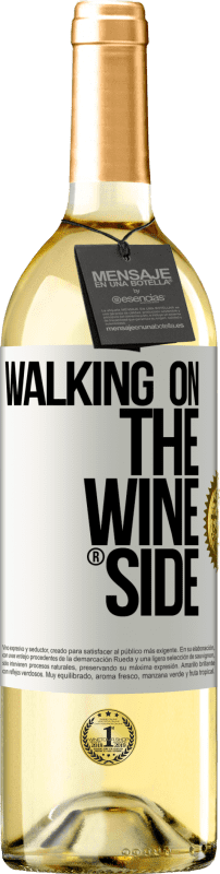 29,95 € Бесплатная доставка | Белое вино Издание WHITE Walking on the Wine Side® Белая этикетка. Настраиваемая этикетка Молодое вино Урожай 2023 Verdejo