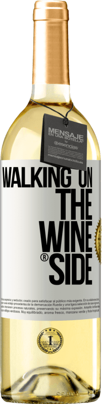 29,95 € Kostenloser Versand | Weißwein WHITE Ausgabe Walking on the Wine Side® Weißes Etikett. Anpassbares Etikett Junger Wein Ernte 2024 Verdejo