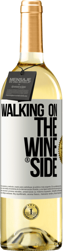 29,95 € Envio grátis | Vinho branco Edição WHITE Walking on the Wine Side® Etiqueta Branca. Etiqueta personalizável Vinho jovem Colheita 2023 Verdejo