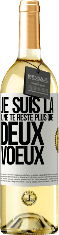 29,95 € Envoi gratuit | Vin blanc Édition WHITE Je suis là. Il ne te reste plus que deux voeux Étiquette Blanche. Étiquette personnalisable Vin jeune Récolte 2025 Verdejo