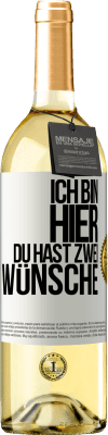 29,95 € Kostenloser Versand | Weißwein WHITE Ausgabe Ich bin hier. Du hast zwei Wünsche Weißes Etikett. Anpassbares Etikett Junger Wein Ernte 2025 Verdejo