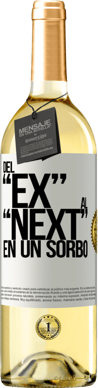 29,95 € Free Shipping | White Wine WHITE Edition Del EX al NEXT en un sorbo White Label. Customizable label Young wine Harvest 2025 Verdejo