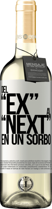 29,95 € Envoi gratuit | Vin blanc Édition WHITE Du EX au NEXT en une gorgée Étiquette Blanche. Étiquette personnalisable Vin jeune Récolte 2024 Verdejo