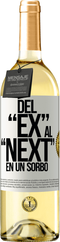 29,95 € Envío gratis | Vino Blanco Edición WHITE Del EX al NEXT en un sorbo Etiqueta Blanca. Etiqueta personalizable Vino joven Cosecha 2024 Verdejo