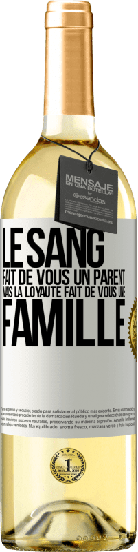 29,95 € Envoi gratuit | Vin blanc Édition WHITE Le sang fait de vous un parent, mais la loyauté fait de vous une famille Étiquette Blanche. Étiquette personnalisable Vin jeune Récolte 2025 Verdejo