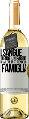 29,95 € Spedizione Gratuita | Vino bianco Edizione WHITE Il sangue ti rende un parente, ma la lealtà ti rende una famiglia Etichetta Bianca. Etichetta personalizzabile Vino giovane Raccogliere 2023 Verdejo