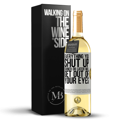 «Everything you shut up sooner or later will get out of your eyes» WHITE Edition