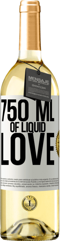 29,95 € Бесплатная доставка | Белое вино Издание WHITE 750 мл жидкой любви Белая этикетка. Настраиваемая этикетка Молодое вино Урожай 2023 Verdejo