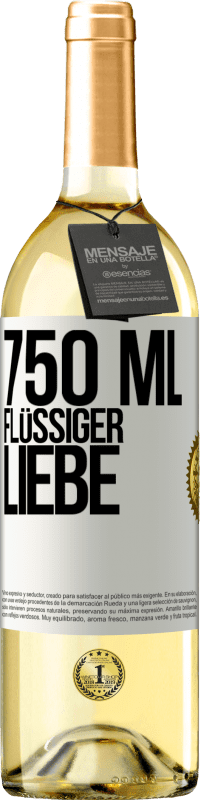 29,95 € Kostenloser Versand | Weißwein WHITE Ausgabe 750 ml flüssiger Liebe Weißes Etikett. Anpassbares Etikett Junger Wein Ernte 2024 Verdejo