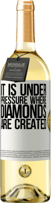 29,95 € 送料無料 | 白ワイン WHITEエディション ダイアモンドが作成されるのはプレッシャーです ホワイトラベル. カスタマイズ可能なラベル 若いワイン 収穫 2025 Verdejo
