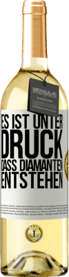 29,95 € Kostenloser Versand | Weißwein WHITE Ausgabe Es ist unter Druck, dass Diamanten entstehen Weißes Etikett. Anpassbares Etikett Junger Wein Ernte 2023 Verdejo