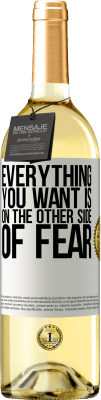 29,95 € 免费送货 | 白葡萄酒 WHITE版 你想要的一切都在恐惧的另一面 白标. 可自定义的标签 青年酒 收成 2024 Verdejo